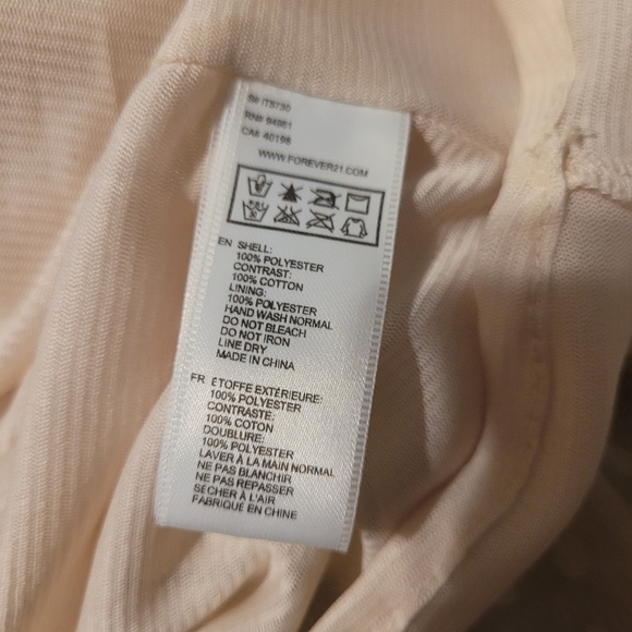 F21 Lace Textured Tunic Cream Colored - Picture 9 of 9